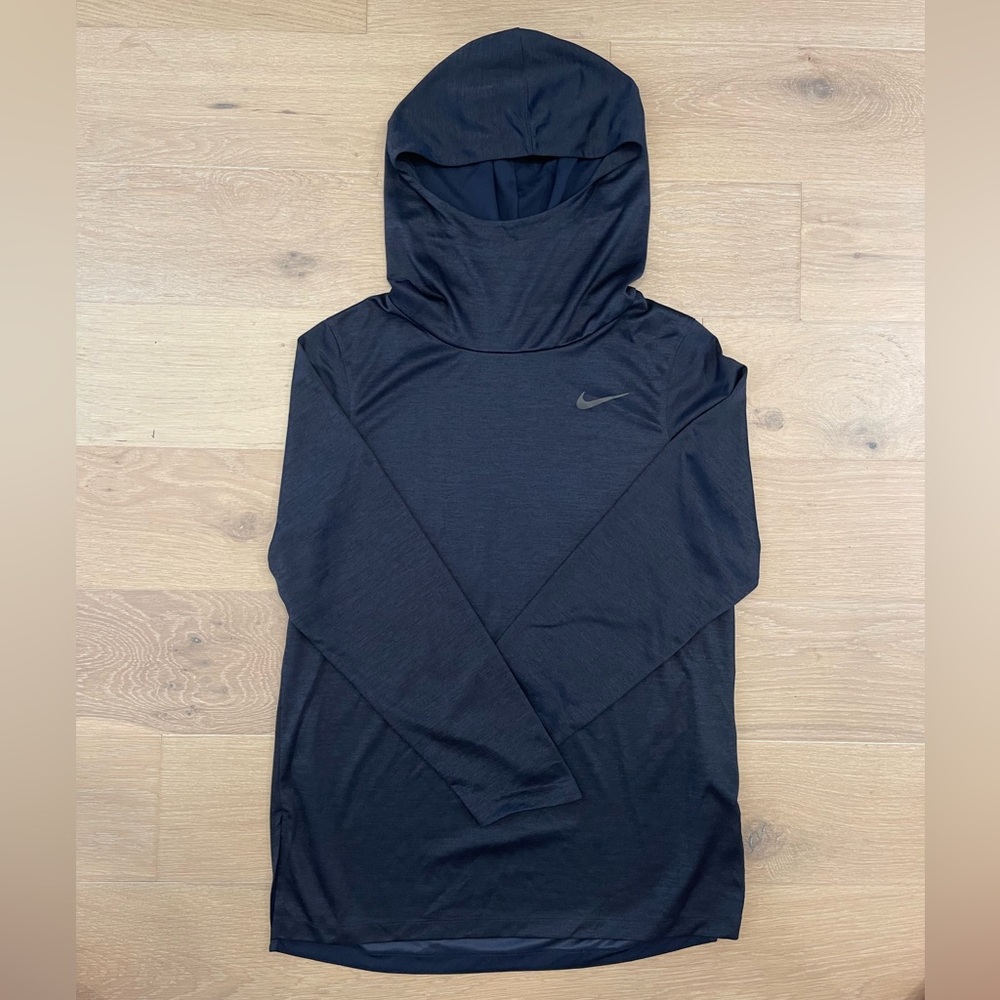 Nike Dark Blue/Black Hooded Long Sleeve Pullover